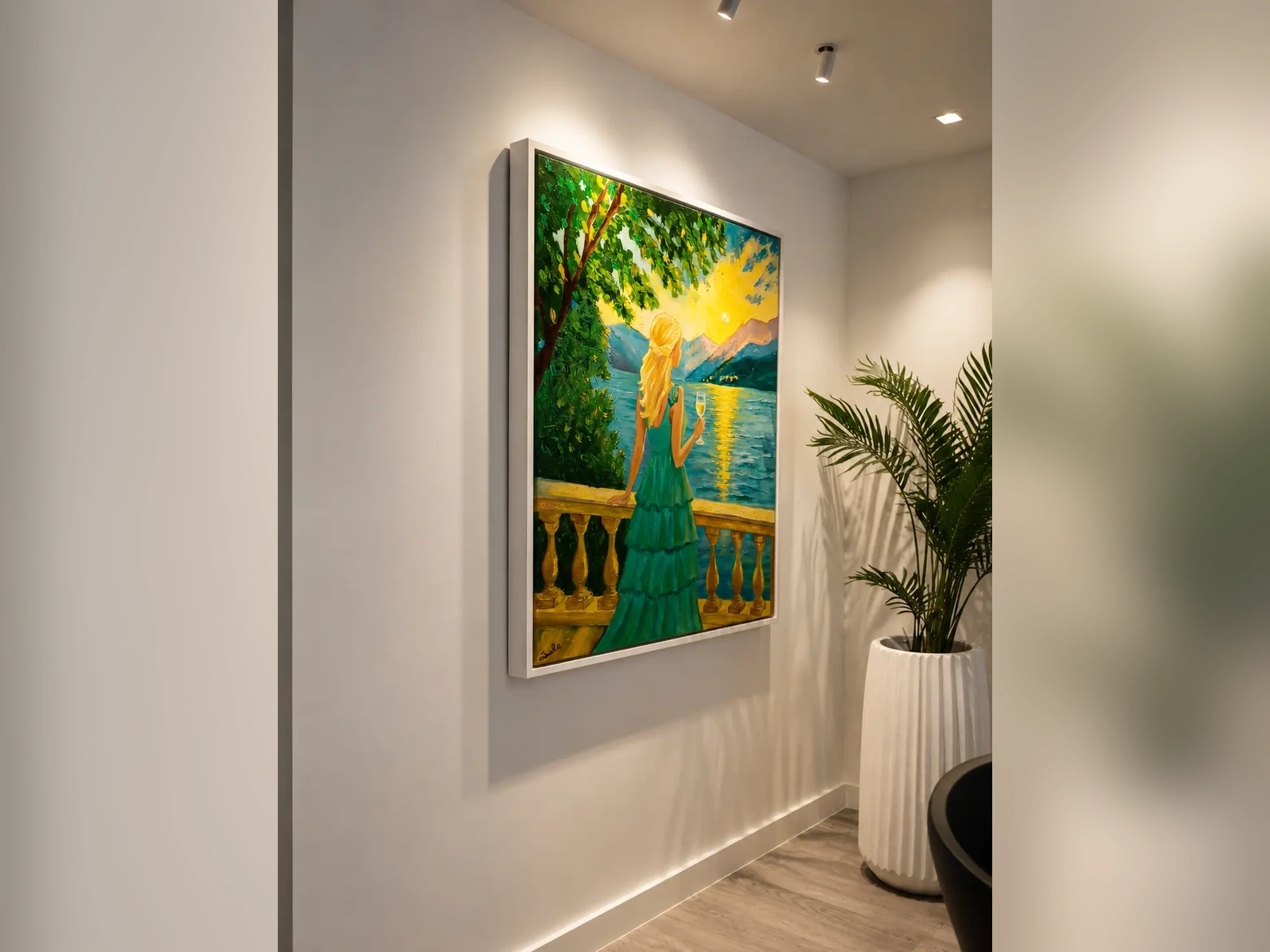 Custom framed art installation