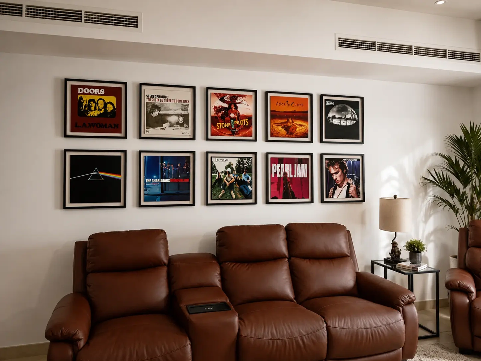 Gallery wall of custom framed art