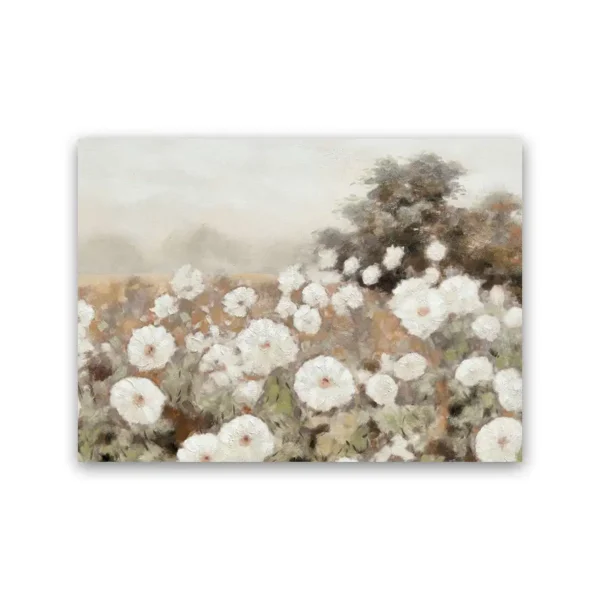 white flowers 3d art relief