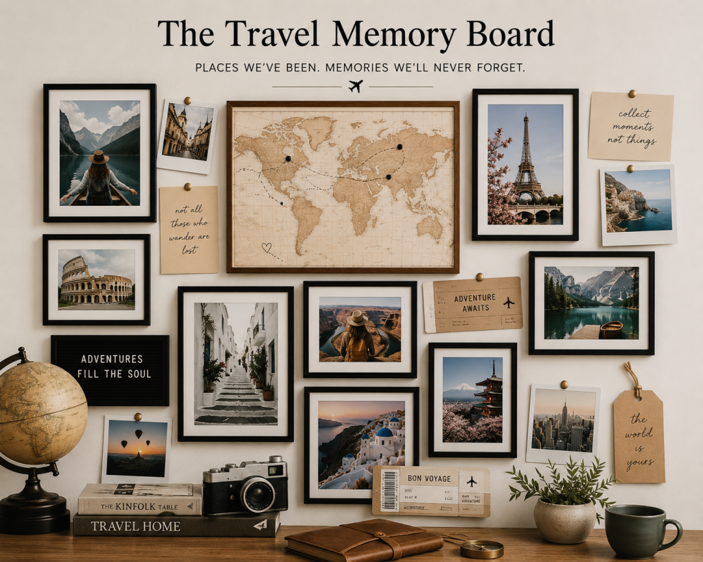 The Travel Memory Board_Framed Collage Photo Ideas